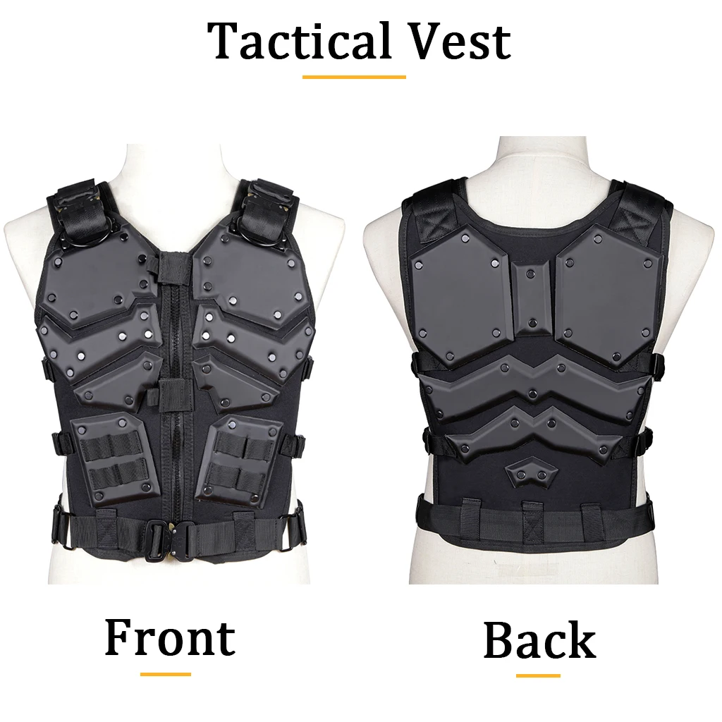 Airsoft EVA Tactical Vest, Airsoft Gear Combat Assault Body Protection Vest, for CS Paintball Hunting Game Special Forces Clothe