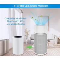 Air Purifier Filter Replacement 411 For Blueair Blue Pure 411+,411 Auto & Mini HEPA Particle And Activated Carbon Filtera83x