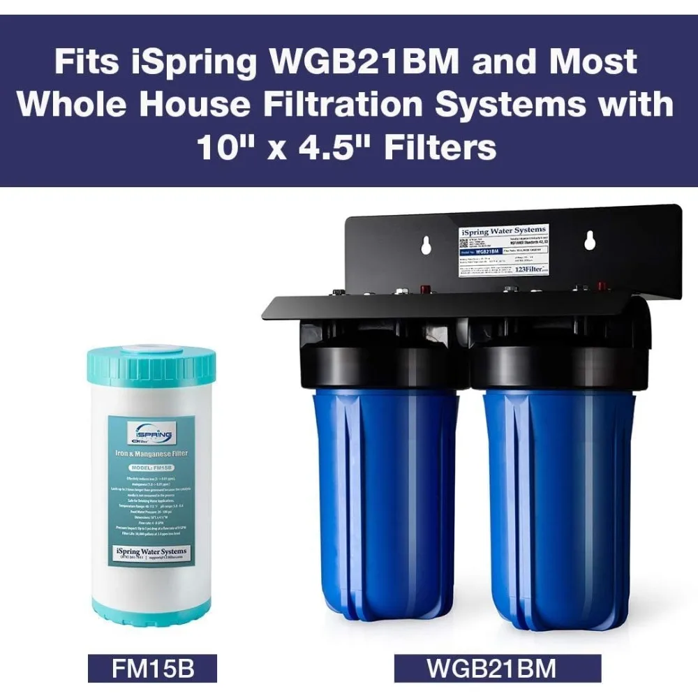 استبدال خرطوشة فلتر تصفية الحديد والمنغنيز لنظام تنقية المياه في المنزل بالكامل