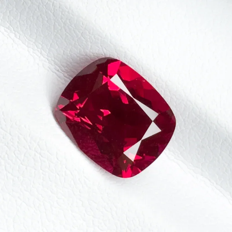 

Rectangular Cushion Cut Pigeon Blood Lab Grown Ruby 9x11mm 5.5ct 10x12mm 6ct High Quality Gemstone With Standard AGL Certificate