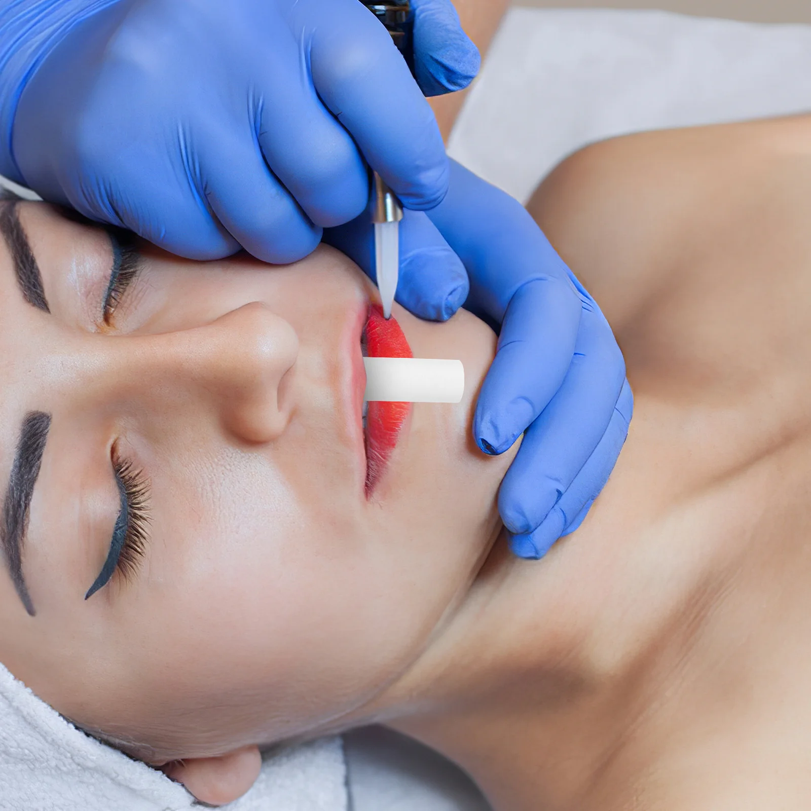 

1 коробка, ватный рулон для татуировок, впитывающие стоматологические ватные рулоны для губ, татуировки зубов полости рта, случайный цвет, пробка для прокачки носа