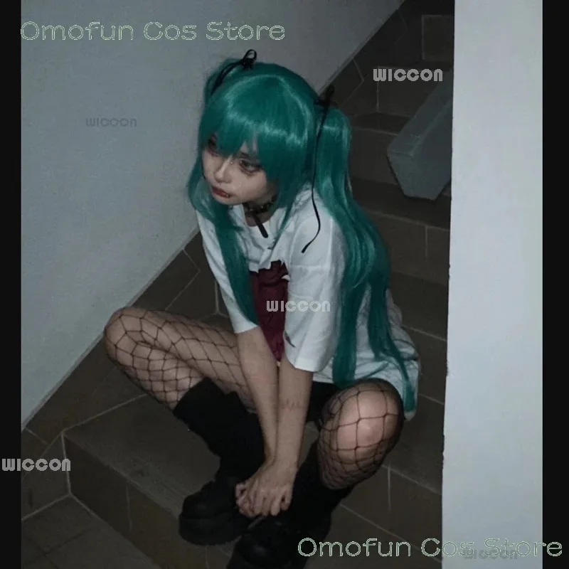 ديفا فتاة حزينة الجنس نفس النمط قميص PJSK Mikku تأثيري حلي شعر مستعار Yandere الزي فتاة امرأة تنورة Mikuo المشجعين لعب الأدوار الزي الرسمي