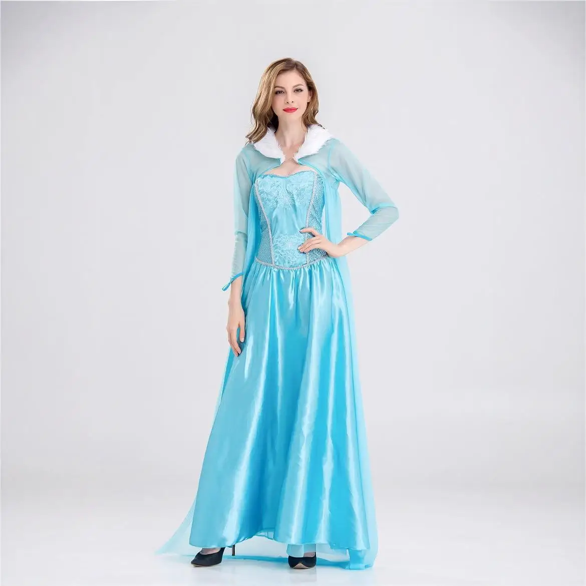 Elsa Queen Performance Costume Stage ow Princ Gonna Tema Costume tradizionale da donna Primavera 2025 Nuovo arrivo