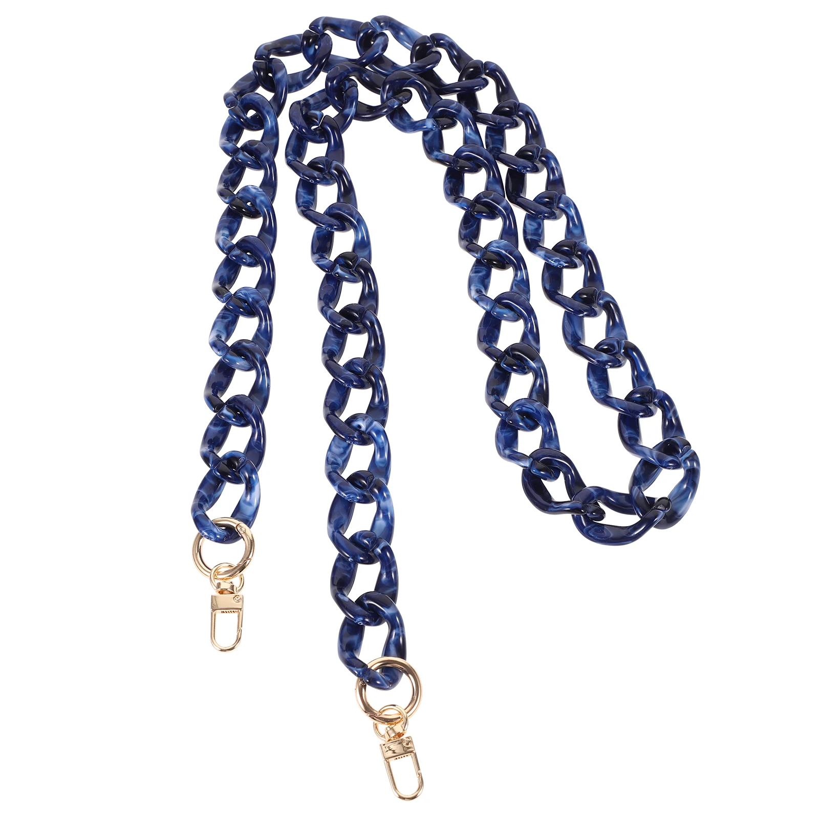 

Double-End Clasp Long Fish Bone Chain Acrylic Handbag Strap for DIY Repair Tote Crossbody Bag Replacement Bag DIY Chain