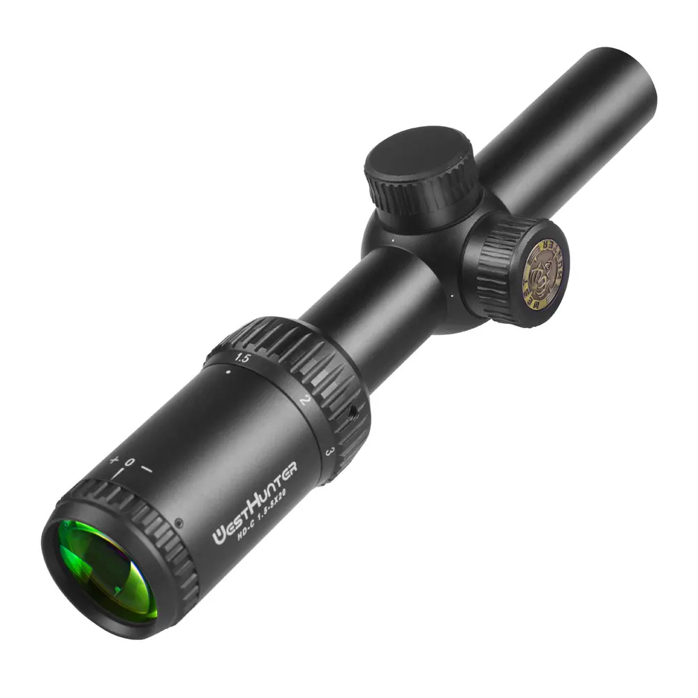 Imagem -02 - Westhunter Optics Hd-c 1.55x20 Compact Sfp Escopo Tactical Caça Riflescope Mil Dot Retículo Moa Tiro Vistas