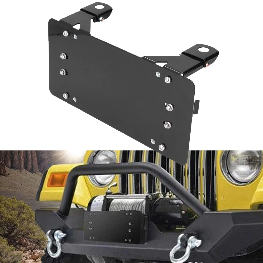 

Winch License Plate Holder License Plate Mount License Plate Number Mount Frame For Truck Trailer Offroad RV Automotive Vehicle