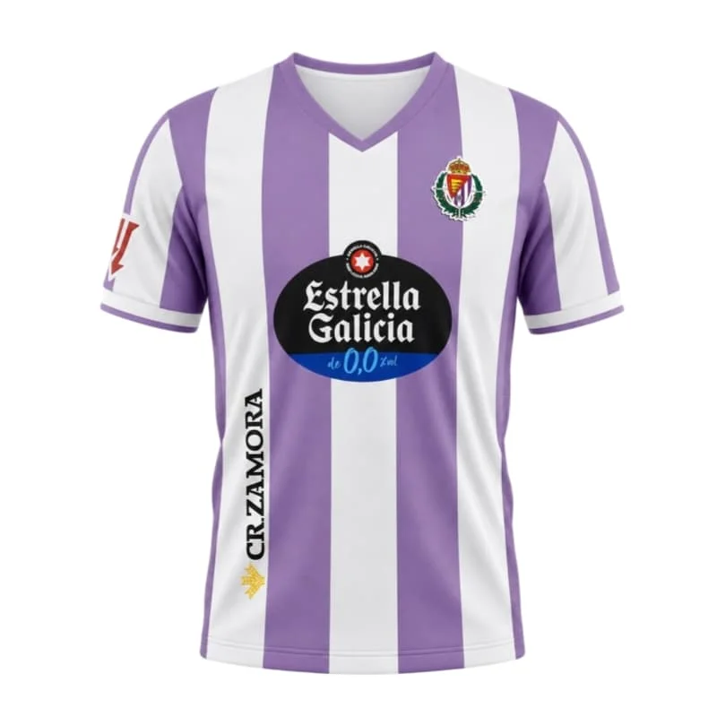 2026 Neue Real Valladolid 26-27 Saison Heim- & Auswärtstrikots im Y2K-Stil, Herren Schnelltrocknendes Sport-Freizeit-T-Shirt (Sommer / Familien-Set) – Detail 4
