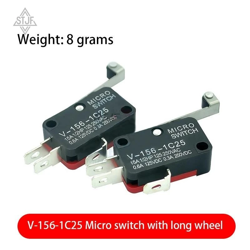 1PCS V-156-1C25 15A The micro switch, Push Button SPDT Momentary Snap Action Limit switch, travel switch