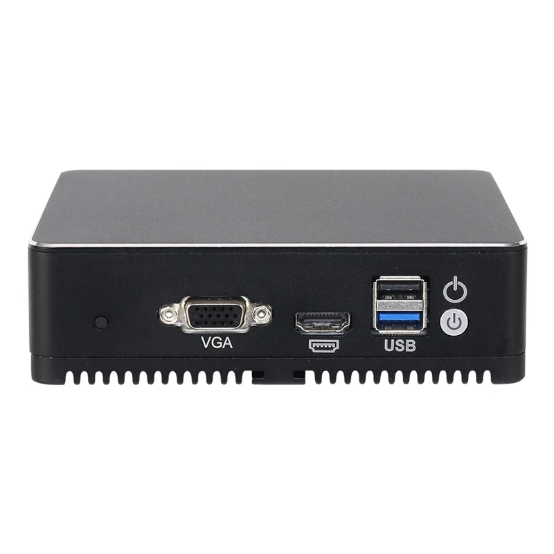 Helorpc-Mini PC Industrial 4LAN, ordenador de escritorio con Inter Celeron N2830, compatible con Windows 10/11, LINUX 2xusb, VGA, HDMI