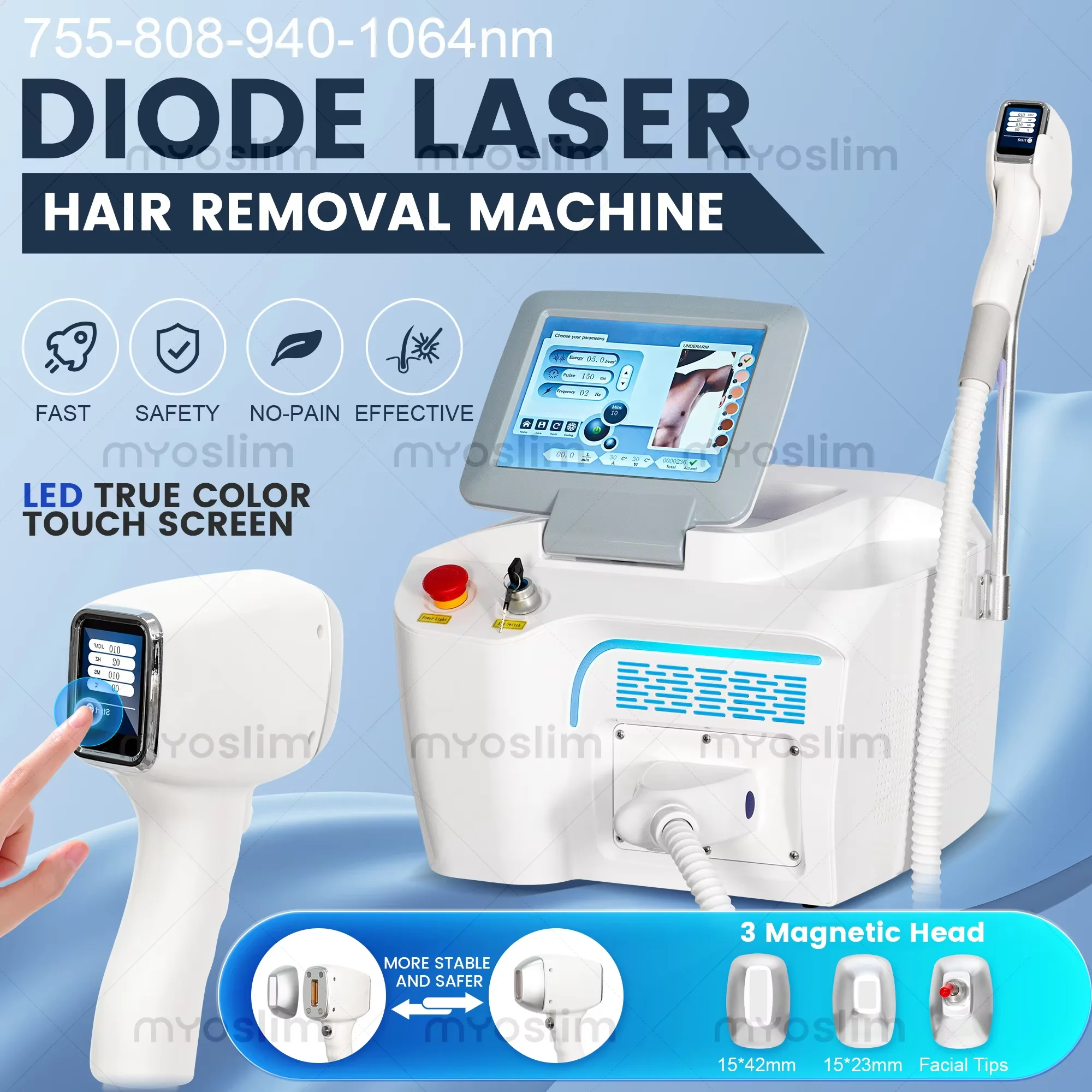 Industrial Laser Hair Removal Machine - 5000W Diode Hair Removal Machine Epilator