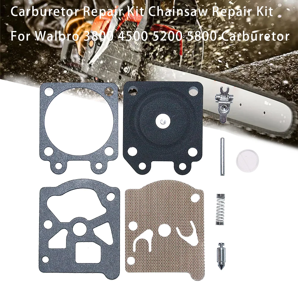 4500 5200 Carburetor Repair Kit Chainsaw Repair Kit For Walbro WA WT Carburetor Series Chainsaw 3800 5800 Garden Power Tool Part