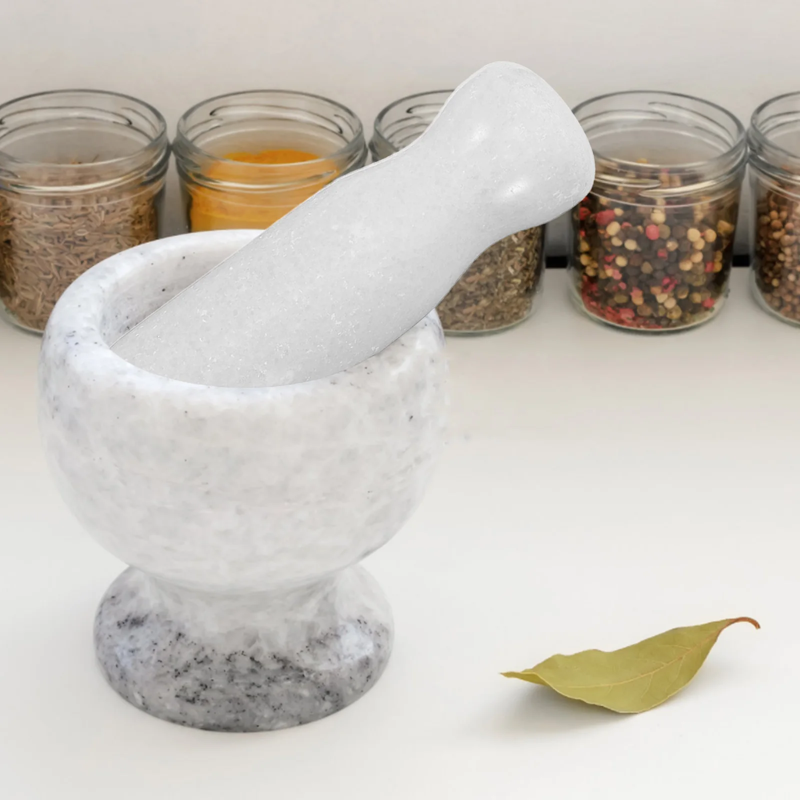 

Stone Kitchen Garlic Pestle Smooth Handle Stone Grinding Rod Practical Garlic Masher Kitchen Food Grinding Tool