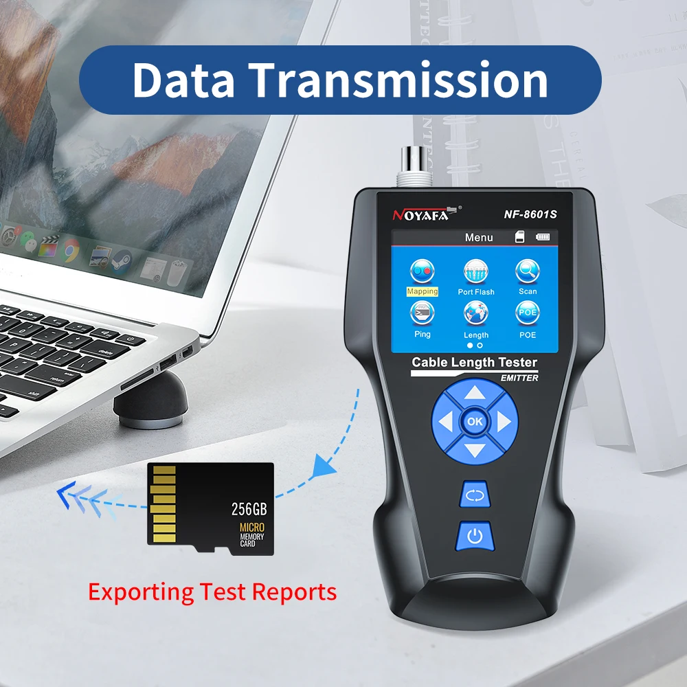 Imagem -06 - Noyafa Testador de Cabo de Rede Nf8601s Rastreador de Cabo Anti-interferência Pub Tester Medida Comprimento Testador Ferramentas de Rede