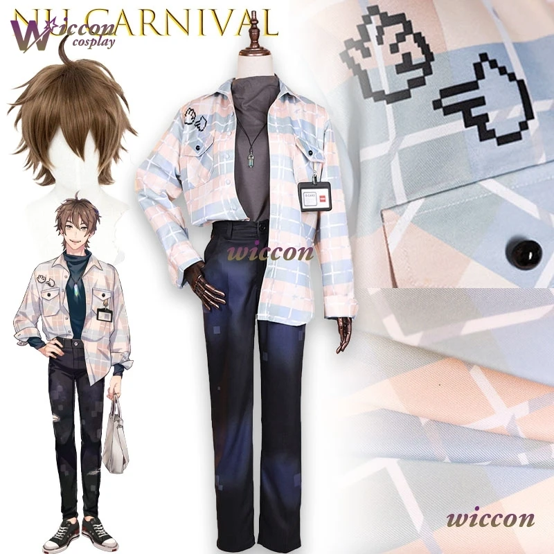 

CosCos Game Nu Carnival Eiden Cosplay Costume Anime Roleplay Suit Coat Shirt Pants Halloween Party Carnival Uniform Outfit