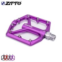 ZTTO MTB CNC Aluminum Alloy Ultralight Flat Pedal AM Enduro Bike Smooth Bearings 9/16 Thread Large Area For Gravel JT07