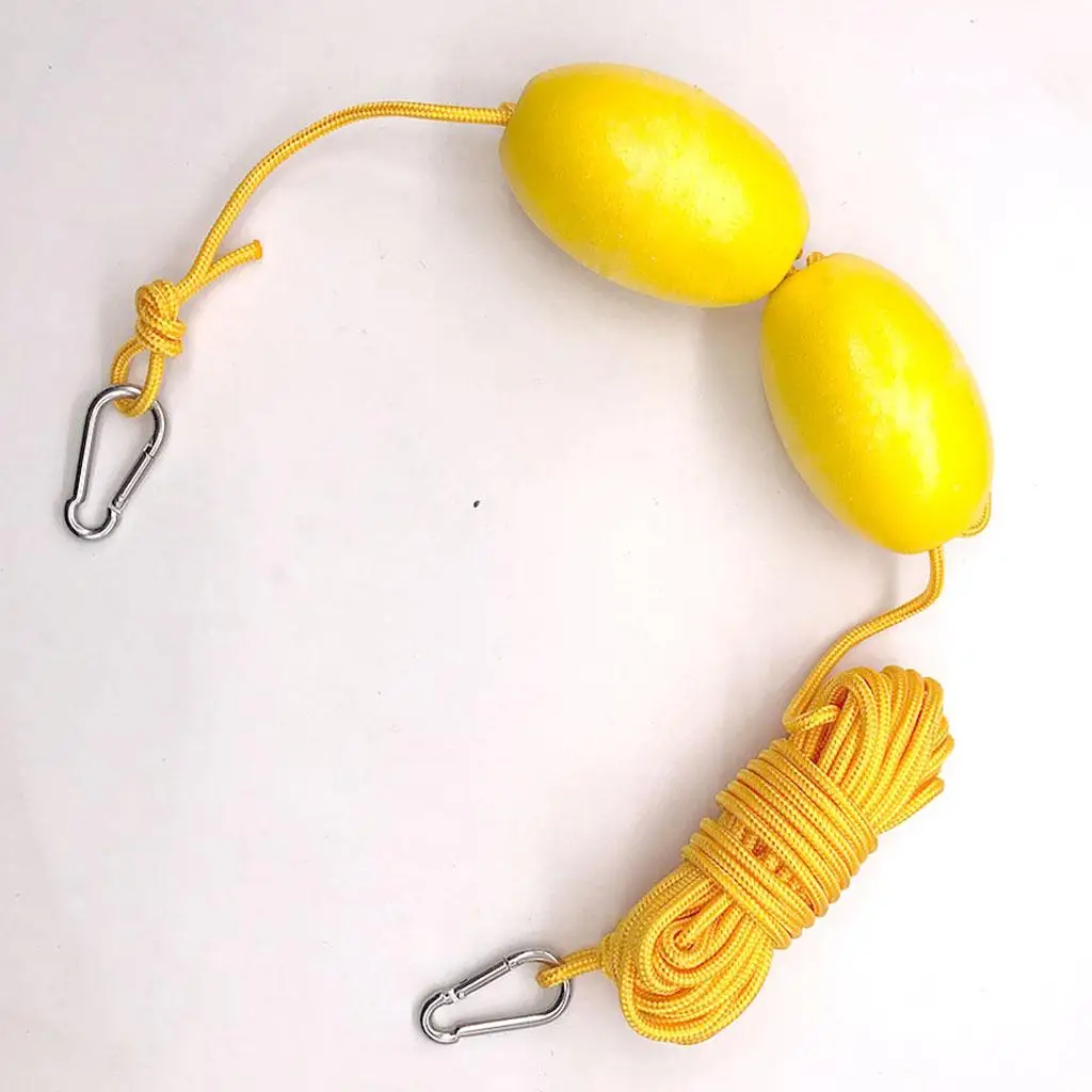 حبل سحب كاياك عالي الوضوح بطول 9 أمتار، مشابك حبل رمي للإبحار #5