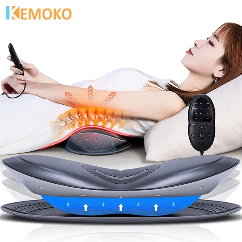 Electric Lumbar Traction Massager with Dynamic Airbag Swing Stretch Vibration Waist Spine Support Back Massage Spine Support