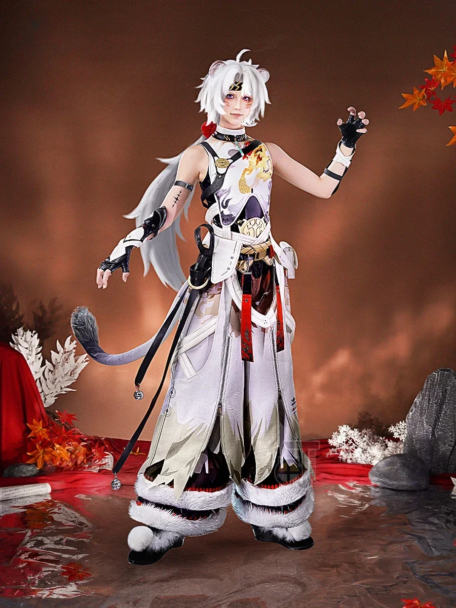 [Stock]Ling Yang Cosplay Costume Wuthering Waves LingyangLion Dance Youth Game Suit Unifrom Role Play Halloween Party Outfit Men