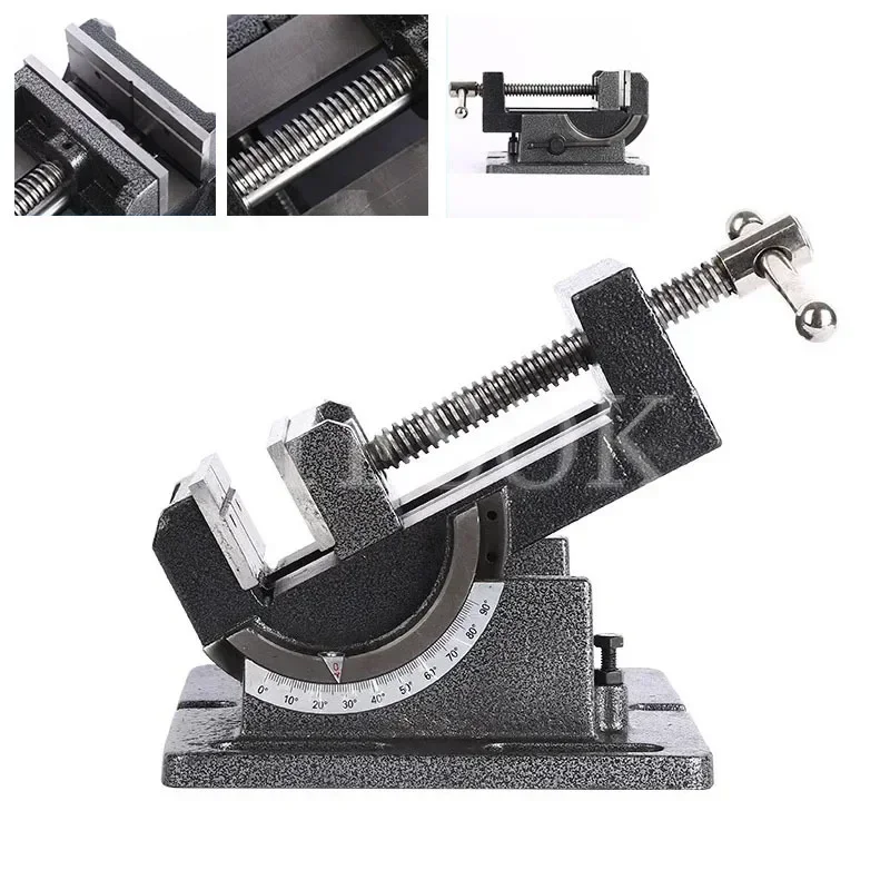 

3"/4" Precision Milling Machine Vise Tilting Guide Rod Angle Flat-nose Pliers Tilting Pliers Drilling Machine Bench Vise Clamp