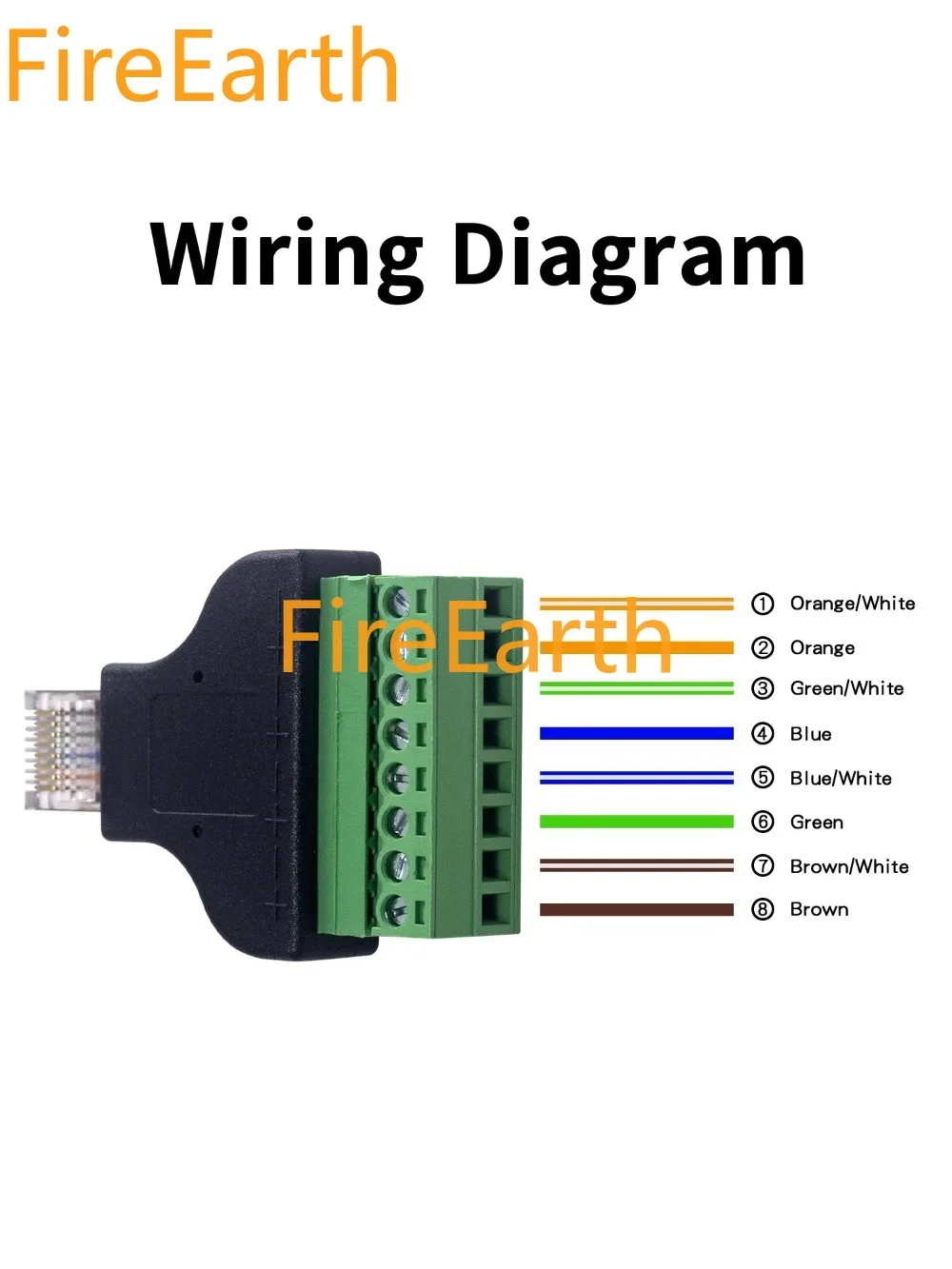 Konektor Adaptor Terminal Sekrup RJ45 Breakout, Jack Betina 8p8c ke Konektor Terminal Sekrup 8 Pin untuk Cat6 Cat5/5e DVR 2pc