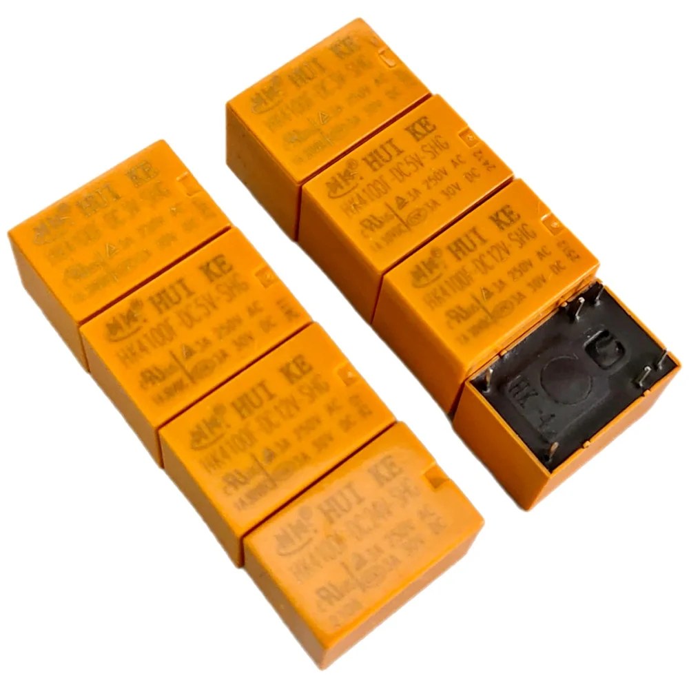2/5Pcs HK4100F Relay DC 3V 5V 12V 24V 6Pin 3A Signal Relay Module HK4100F-DC5V-SHG HK4100F-DC12V-SHG Electromagnetic Relay