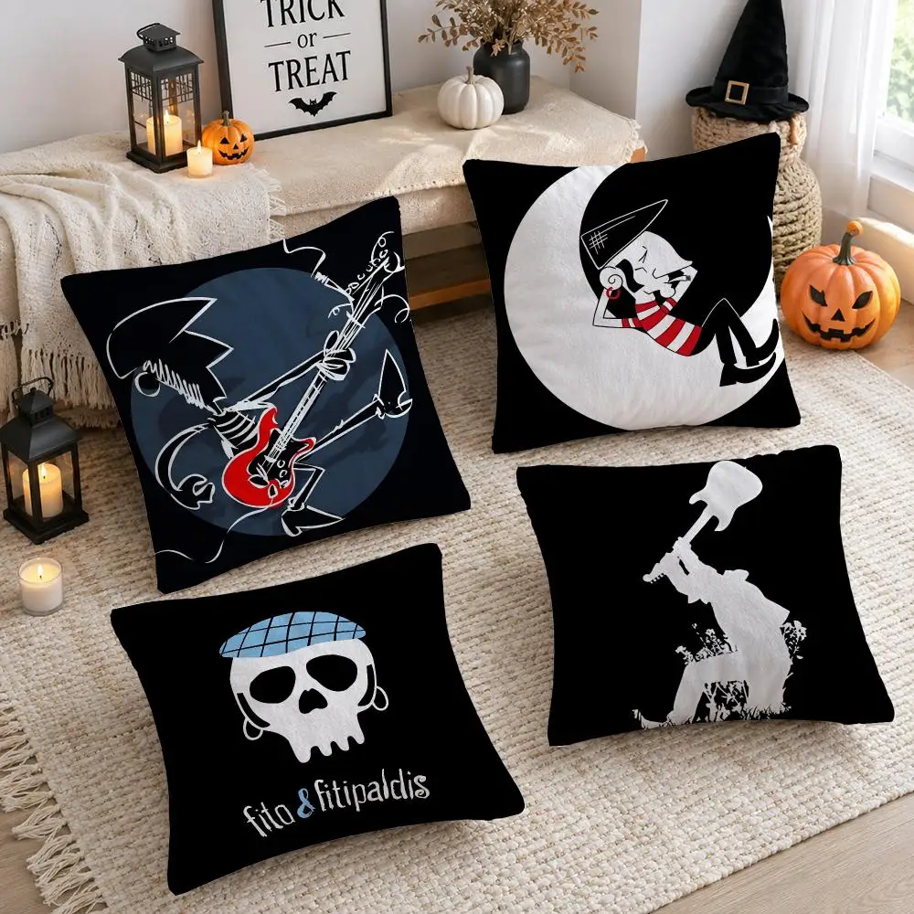 Rock Band F-fito Y Fitipaldis Cushion Cover Plush Decorative Pillow Case With Hidden Zipper Cutecore Room Decor For Home