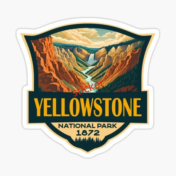 

Adventure Stickers Yellowstone National Park Decal Decoration For Suv Motorcycle Bumper Laptop Windows Windshield Lugg