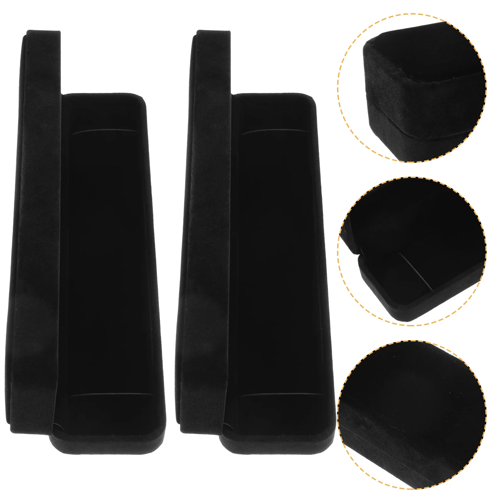 

4Pcs Jewelry Gift Boxes Set Compact Ring Necklace Bracelet Box Soft Lint Interior Portable Display and Carry Container