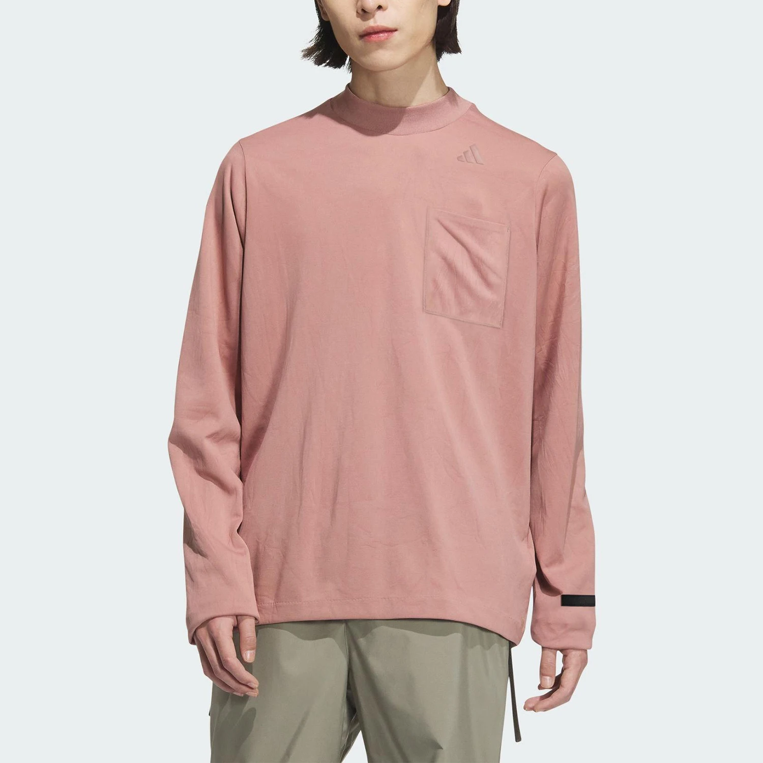 Adidas genuine new men's sports warm casual half high neck long sleeved shirt JL9358