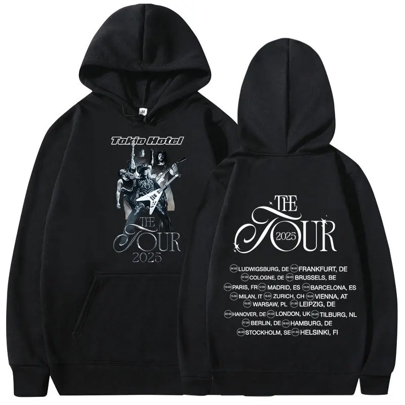 

Tokio Hotel Concert Tour 2025 Hoodies German Rock Band Hip Hop Punk Hooded Sweatshirts Men Women Oversized Long Sleeve Pullovers