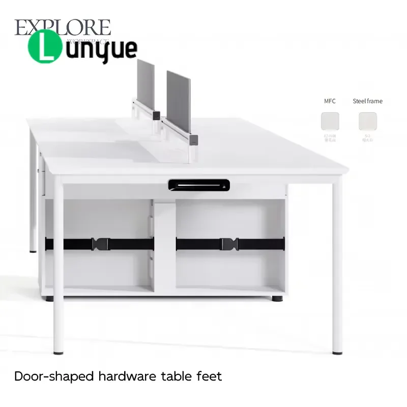 Modern Acoustic Call Center Workstation Desk Soundproof Fabric Partition 4 6 Seat Modular Office Furniture for Busy Workspace