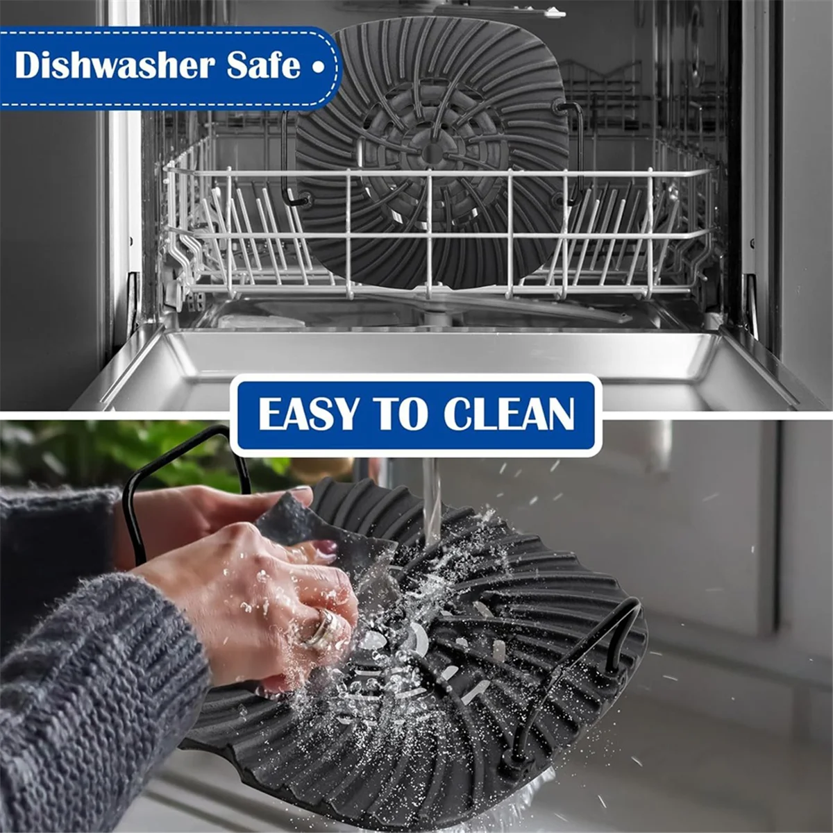 

HIWS Oven Grill Rack Air Fryer Basket for Foodi AG300C AG301 AG301C Air Fryer Net Baskets Kitchen Tool Silver