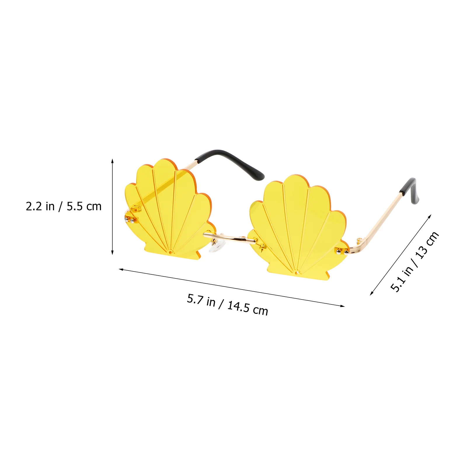 

1pc Eyeglasses Conch Texture Sunglasses Yellow Funny Photo Booth Glasses Decor For Party Costume Photo Props Fashionable