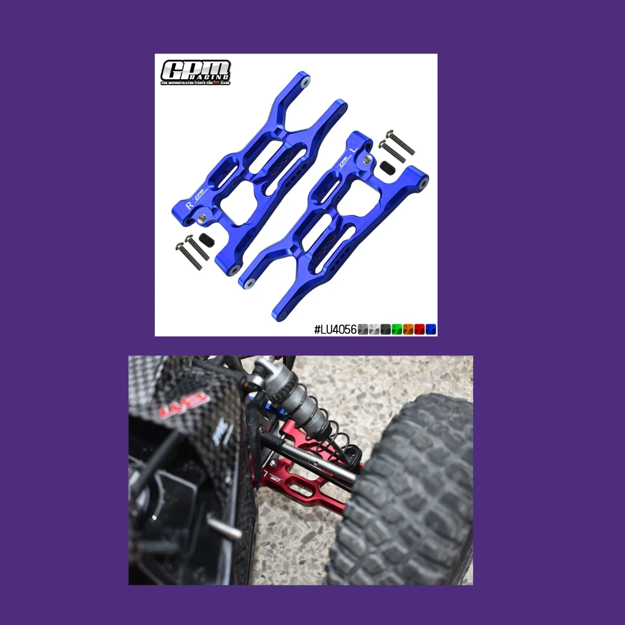 

Алюминиевые задние нижние рычаги GPM для LOSI 1/10 Lasernut Tenacity Ultra 4 Rock LOS234017
