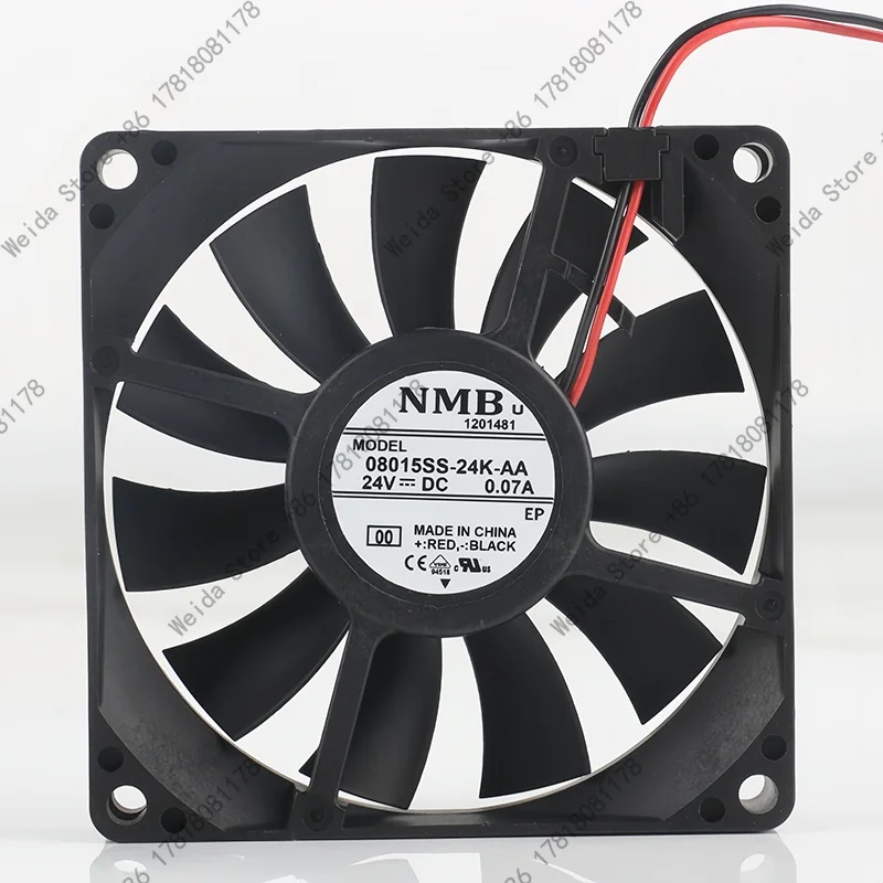 

Original NMB 8015 80X80X15MM 5V 12V 48V DC24V 0.07A 08015SS-24K-AA Silent Cooling Fan