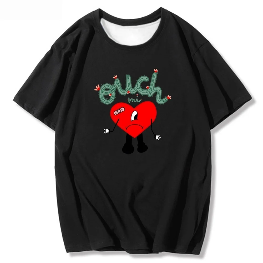 

Bad Bunny UN VERANO Printed T-shirt Men's and Lady Trendy Street Short Sleeve Large Harajuku Streetwear Stretchy Casual T-shirt