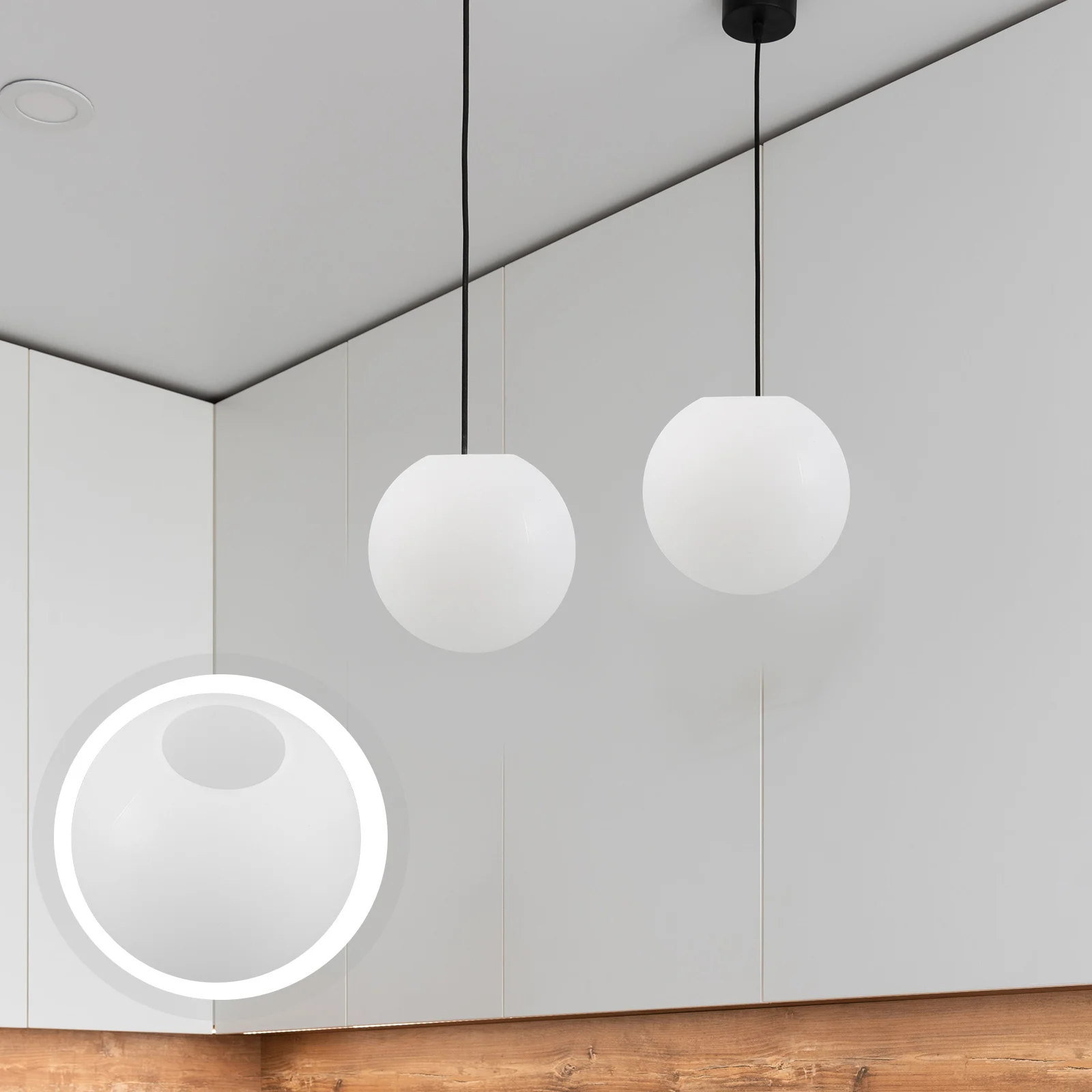 

20Cm Waterproof Shatterproof Pe Sphere Light Cover White Frosted Globe Lampshade for Home Decor White Ceiling Light Shade