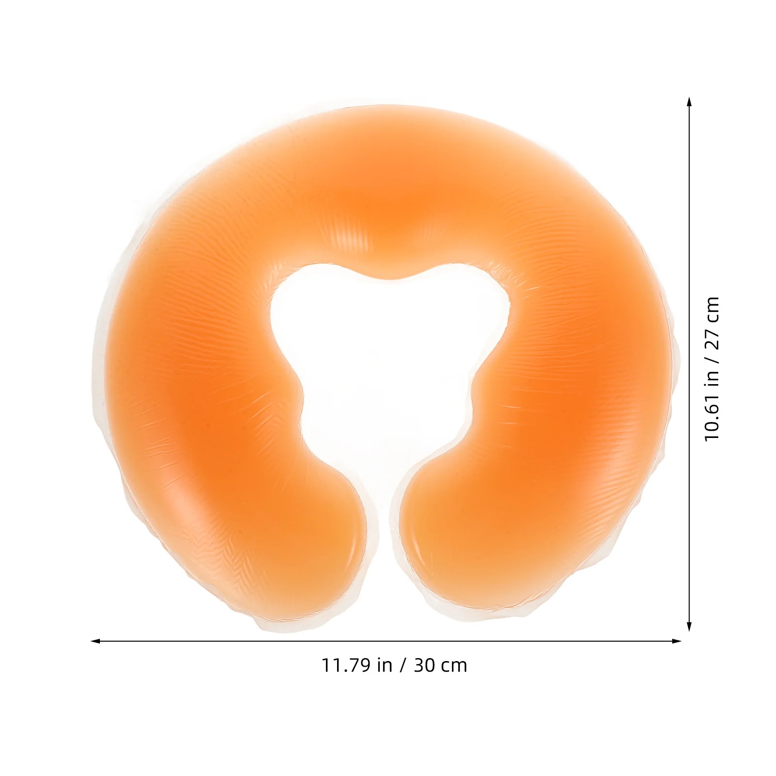 Almofada facial de cama de beleza de silicone laranja macio rosto cabeça resto travesseiro em forma de u pescoço travesseiro spa massagem facial cabeça berço almofada