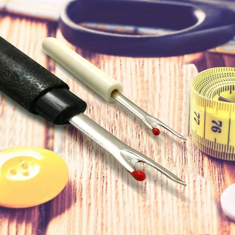 2PCS Ergonomic Seam Rippers for Sewing & Thread Removal.