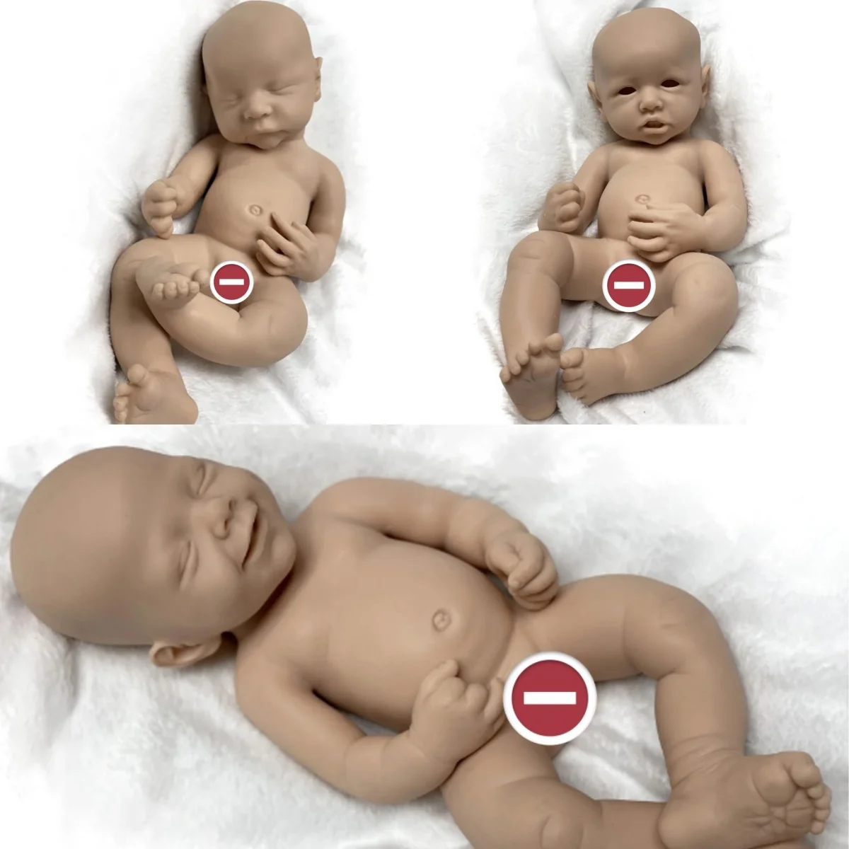 

Attyi 40CM Unpainted Full Solid Silicone Reborn Dolls Handmade Realistic DIY Blank Reborn Doll reborn de silicona