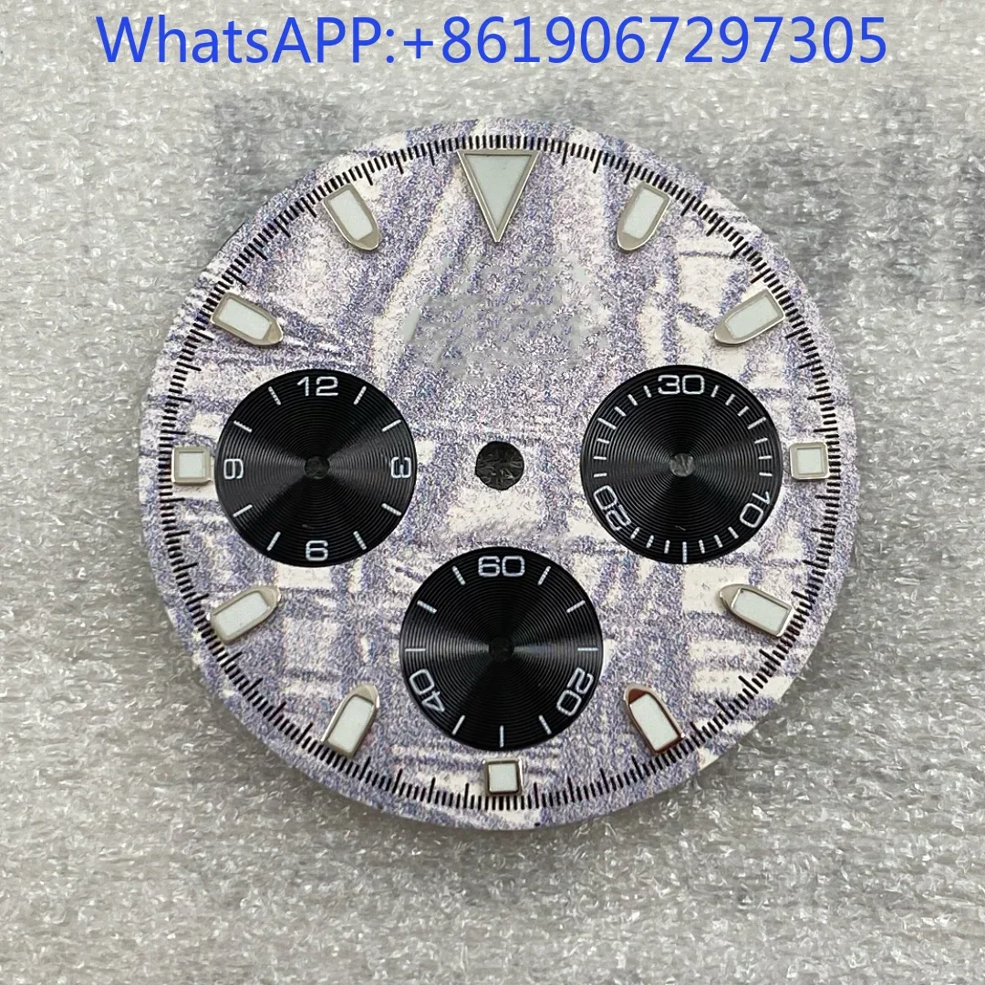 

Матовый циферблат подходит для VK63, кварцевый механизм, модифицированный циферблат, аксессуары, циферблат, серебряный, зеленый, светящийся