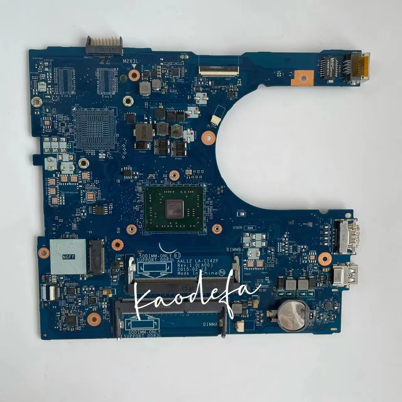 Imagem -03 - Laptop Motherboard para Dell Inspiron 5455 5555 5755 Laptop com A87410 Cpu Cn01n0c6 01n0c6 1n0c6 100 Testado ok Aal12 La-c142p