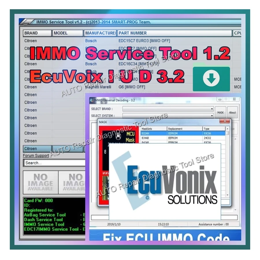 

IMMO Universal Decoding 3.2 with free keygen IMMO Service Tool V1.2 Both Car Diagnostic Software EcuVonix 3.2 Unlimited Crack