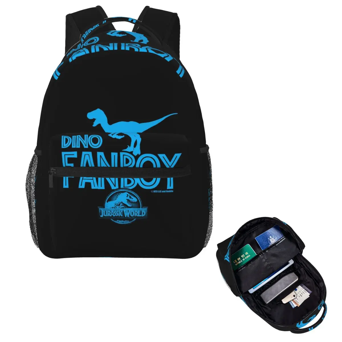 

Dino Fanboy - Jurassic World Backpack Hot Sale Daypack Large Capacity Boys Girls BookBag School Bag Shoulder Bags for Men Women