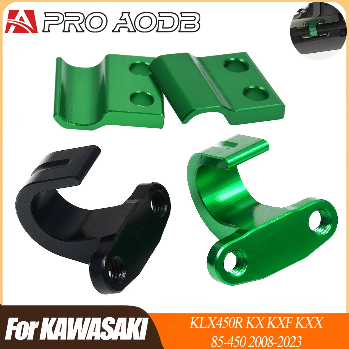 High Precision CNC Front Rear Brake Hose Guide Sleeve Cable Holder Clamp FitKawasaki KX Suzuki RMZSeries Off Road Bike Mod Parts