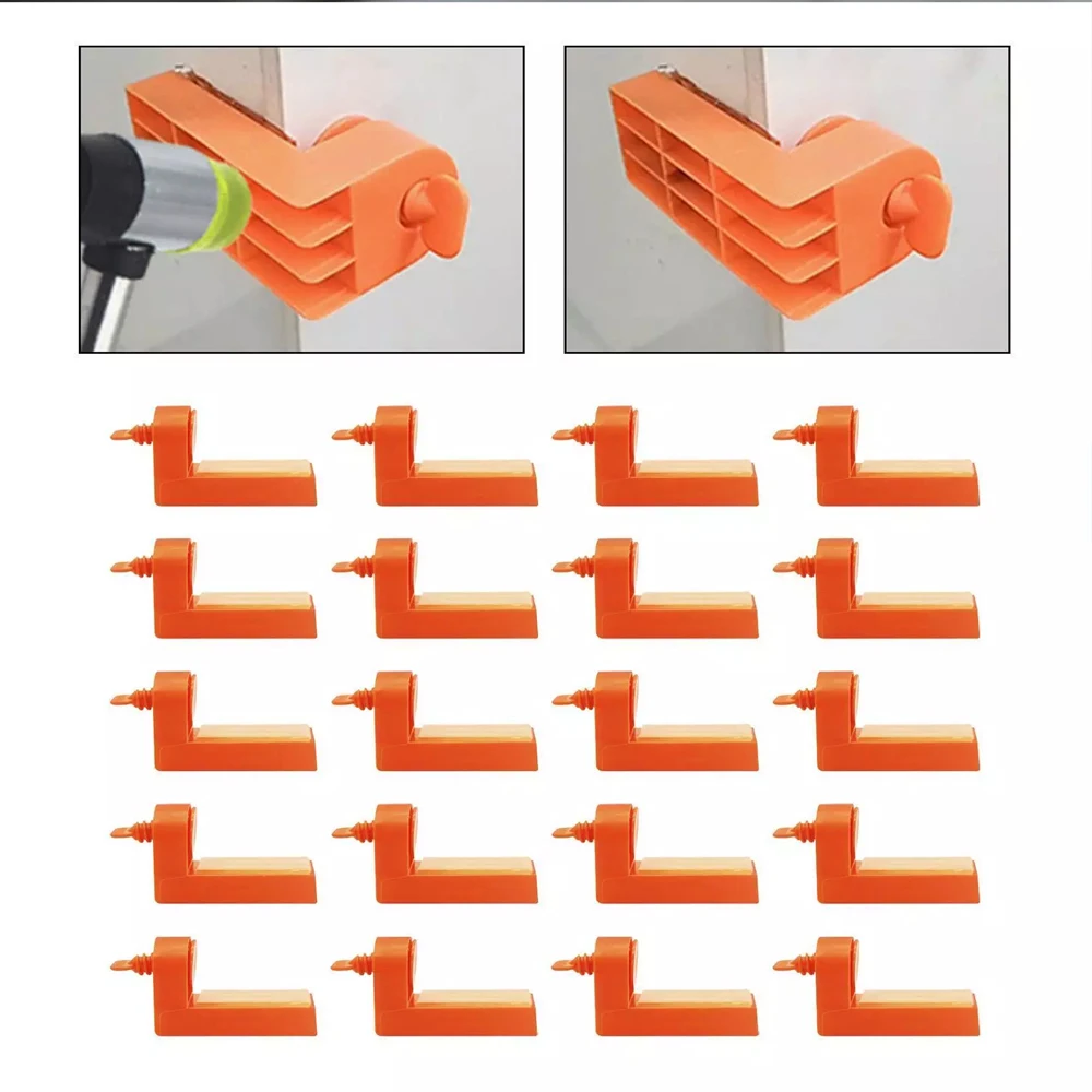 2-60Pc Male Angle Tile Leveling System Clips Spacers with Tape for Wall Floor Ceramic Fixing Laying Building Construction Tools