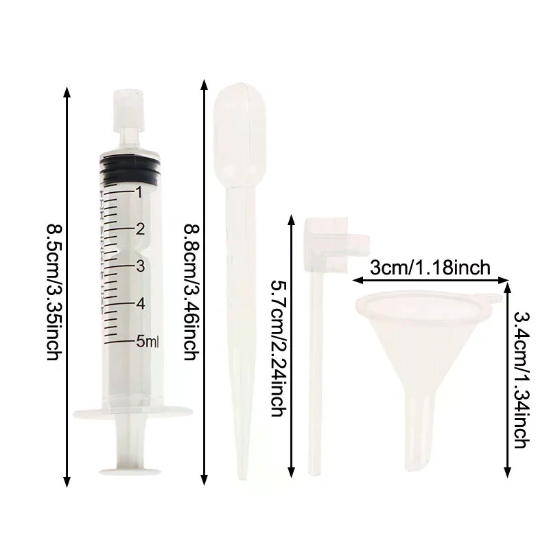 Zestaw narzędzi do napełniania perfum 3/4 szt. Plastikowa strzykawka do dyfuzora, słomka, lejek, aplikator do rozpylania, niezbędne narzędzia kosmetyczne