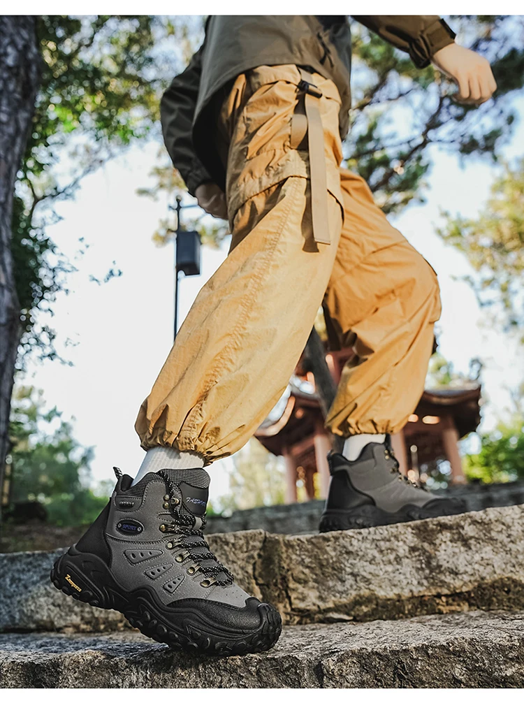 Modische, bequeme und vielseitige Herren-High-Top-Wanderstiefel in großen Größen, ideal für Outdoor-Aktivitäten, Bergsteigen und Reisen, als Geburtstagsgeschenk oder Weihnachtsgeschenk geeignet. – Detail 16
