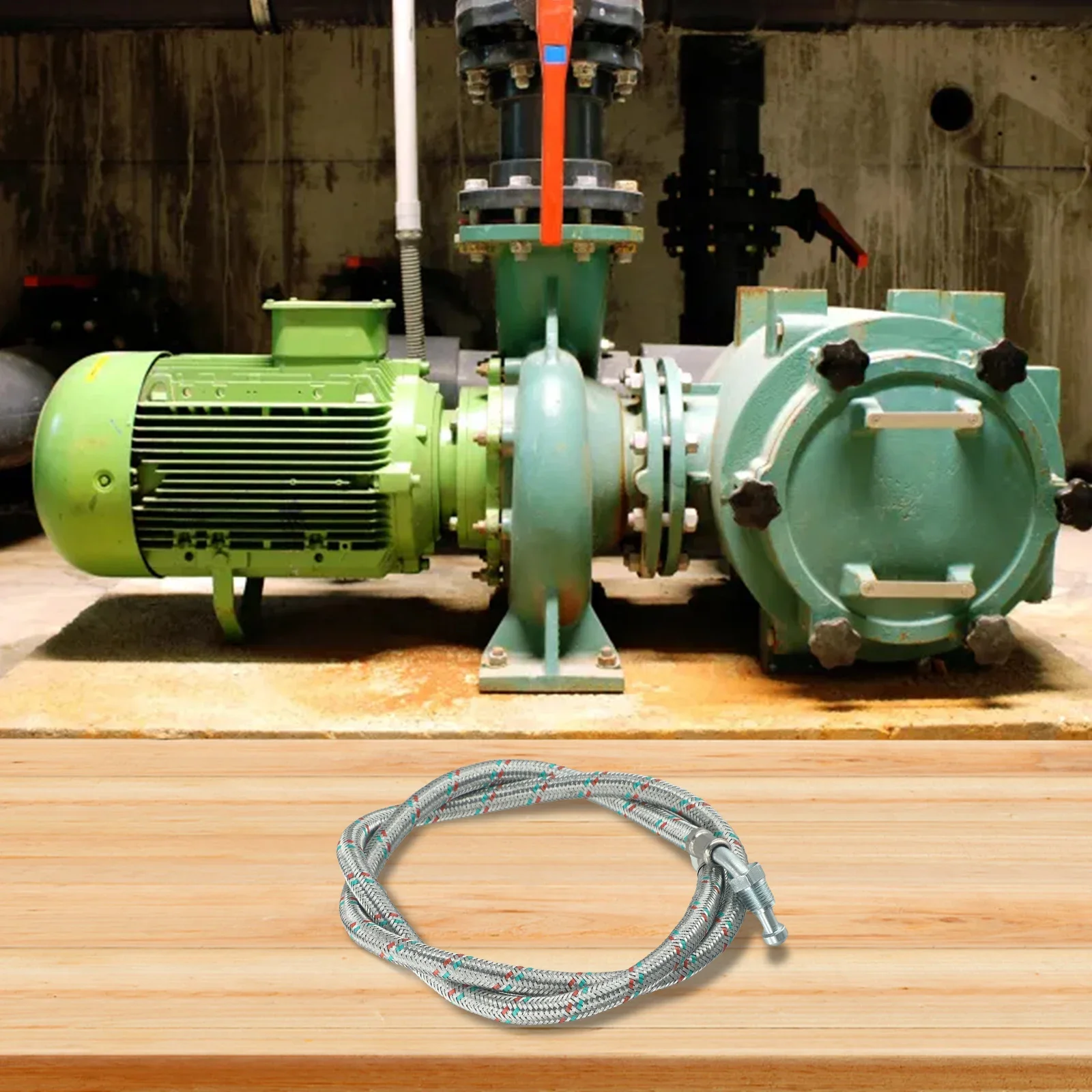 Riello 40 및 Mectron 38 용 오일 라인, 암컷 x 14 수컷 엘보, 3005720 20022601 호환 가능, 90cm 길이 설치