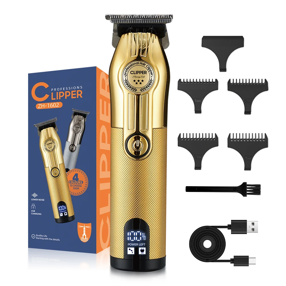 

USB rechargeable beard and hair clipper with LED display, suitable for travel and an ideal gift